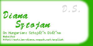 diana sztojan business card